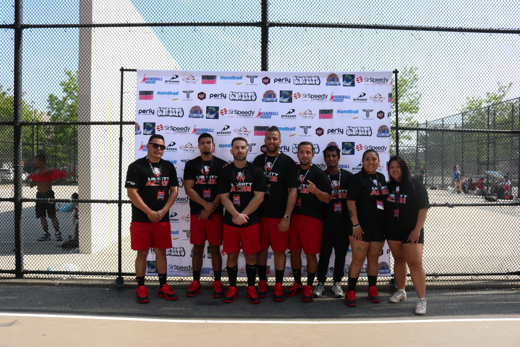 Liberty Aces squad at Aces Hall